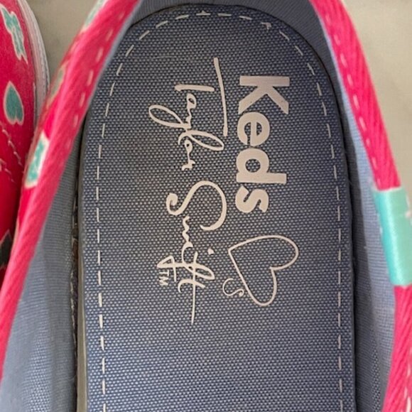 TAYLOR SWIFT KEDS Favorite Things Bows & Cats Print Pink Blue Sneakers 9… - Picture 12 of 16